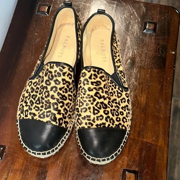 Talbots Brown and Black Leopard Print Loafers - Picture 4 of 6